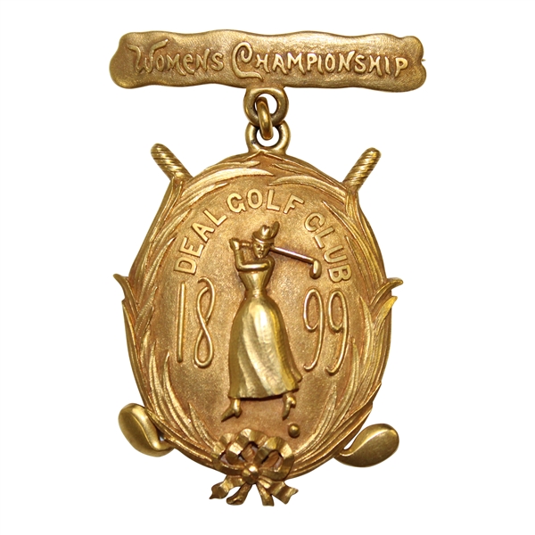 1899 Womens Championship at Deal Golf Club Gold Winners Medal Presented by A.C. Twining