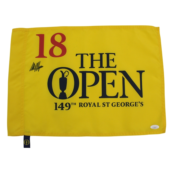Collin Morikawa Signed 2021 The Open Flag JSA #AJ28222