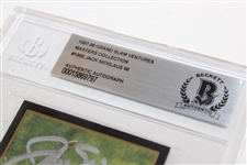 Jack Nicklaus Signed 1966 Masters Card Beckett #00015869797