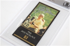 Jack Nicklaus Signed 1966 Masters Card Beckett #00015869797