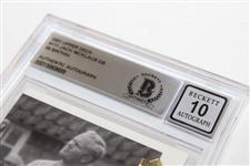 Jack Nicklaus Signed 1966 The Open Golf Card Beckett Graded 10 #00015869689