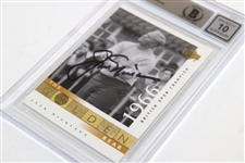 Jack Nicklaus Signed 1966 The Open Golf Card Beckett Graded 10 #00015869689