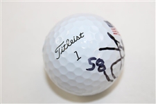 Jim Furyk Signed Titleist USA Logo Golf Ball w/'58' JSA #Ll49621