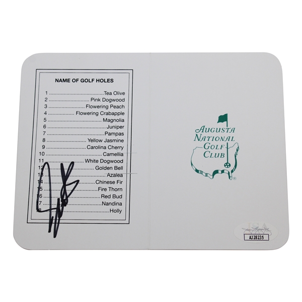 Scottie Scheffler Signed Augusta National Golf Club Scorecard JSA #AJ28235