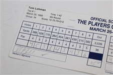 Tom Lehman & Phil Mickelson Signed 1998 Players Championship Scorecard
