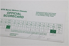 Nick Price & Phil Mickelson Signed 1998 Byron nelson Classic Scorecard JSA ALOA