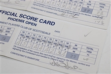 Cink/Duval  & Duval/Crenshaw Signed 1998 Phoenix Open Scorecards JSA ALOA