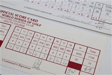 OPEN Champs Couples/Calcavecchia/Els/Leonard/O'Meara Signed PGA Scorecards w/Others JSA ALOA