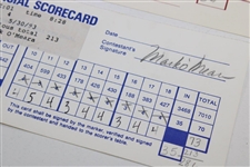 OPEN Champs Couples/Calcavecchia/Els/Leonard/O'Meara Signed PGA Scorecards w/Others JSA ALOA