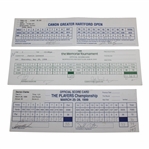 OPEN Champs Daly/Clarke/Leonard/Love III Signed PGA Scorecards w/Others JSA ALOA