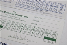 OPEN Champs Daly/Clarke/Leonard/Love III Signed PGA Scorecards w/Others JSA ALOA