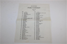 1986 Masters Tournament Par 3 Contest Ticket & Pairing Sheet