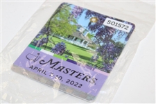 2022 Masters Tournament Series Badge #S01572 In Original Plastic
