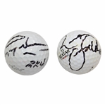 Nick Faldo & Greg Norman Signed Golf Balls JSA ALOA