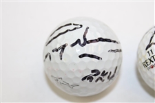 Nick Faldo & Greg Norman Signed Golf Balls JSA ALOA