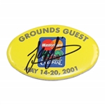 Sergio Garcia Signed 2001 Colonial Grounds Guest Badge JSA ALOA