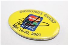 Sergio Garcia Signed 2001 Colonial Grounds Guest Badge JSA ALOA