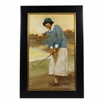 Original Oil on Panel Alexa Stirling at East Lake Painting by Artist Robert Fletcher - Framed