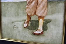 Original Bobby Jones Oil Painting 'Bobby at East Lake' by Artist Robert Fletcher - Framed