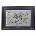 Phil Mickelson, Vijay Singh & 27 others Signed Doral Ryder Open Framed Flag JSA ALOA