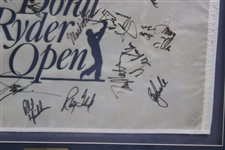 Phil Mickelson, Vijay Singh & 27 others Signed Doral Ryder Open Framed Flag JSA ALOA