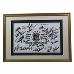 Namath, Carter, Snead & 25 others Signed 1997 Athletes Against Cancer Framed Flag JSA ALOA