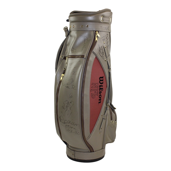 Jack Ham, Deacon Jones, Jack Younglood & Others Signed Wilson NFL Full Size Golf Bag JSA ALOA