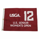 Annika Sorenstam Signed US Senior Womens Open Embroidered Flag #12 JSA ALOA