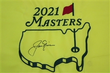 Jack Nicklaus Signed 2021 Masters Embroidered Flag JSA ALOA