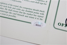 Jack Nicklaus Signed 1986 Masters Official Scorecard JSA #BB02635