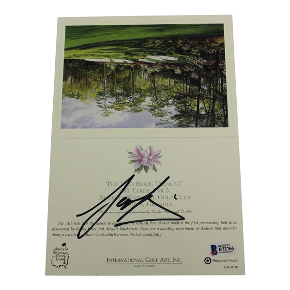 Sergio Garcia Signed Augusta National Azalea Hole Post Card Beckett #B72766
