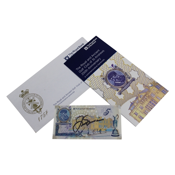 Jack Nicklaus Signed 5lb RBS St. Andrews Bank of Scotland 5 Note JSA ALOA