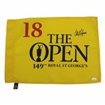 Collin Morikawa Signed 2021 Open Championship At Royal St. George Screen Flag JSA #WIT719701