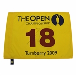 Stewart Cink Signed 2009 Open Championship At Turnberry Screen Flag JSA ALOA