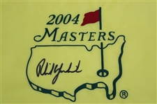 Phil Mickelson Signed 2004 Masters Embroidered Flag JSA ALOA