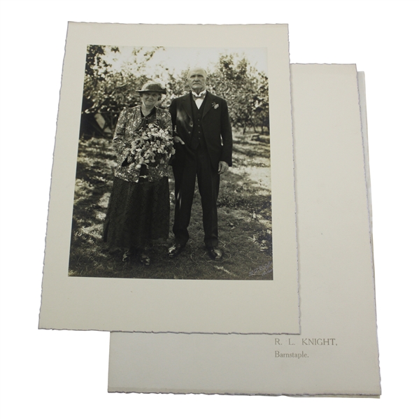 Original Professional Photo Of JH Taylor & His Wife With Wedding Bells On The Cover