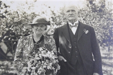 Original Professional Photo Of JH Taylor & His Wife With Wedding Bells On The Cover