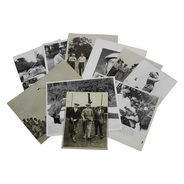 Ten (10x) Black & White Photos of Ryder & Walker Cup Players & Open Champion