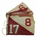 Five (5) Unique Vintage & Seldom Seen Golf Course Flags 