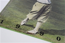 Large 1990 Golf Calendar with Large Image of Bobby Jones