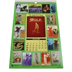Large 1990 Golf Calendar with Large Image of Bobby Jones