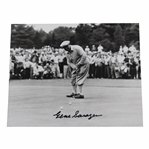 Gene Sarazen Signed 8 X 10 Black And White Photo Of Gene Sarazen Putting