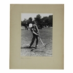 Original Black And White Photo Of Ben Hogan At Carnoustie Mounted On Board