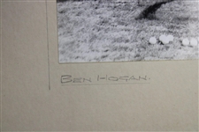 Original Black And White Photo Of Ben Hogan At Carnoustie Mounted On Board