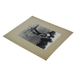 Original Black And White Photo Of Ben Hogan At Carnoustie Mounted On Board