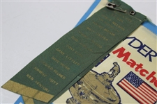 1965 Ryder Cup Souvenir Pennant Banner With Ribbons And Program
