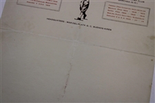 Unused Letterhead For Henry Cotton & Aubrey Boomer Golf Architecture Exhibition Matches & Golf Clubs