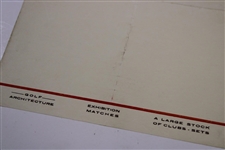 Unused Letterhead For Henry Cotton & Aubrey Boomer Golf Architecture Exhibition Matches & Golf Clubs