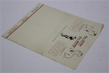 Unused Letterhead For Henry Cotton & Aubrey Boomer Golf Architecture Exhibition Matches & Golf Clubs