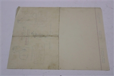 Unused Letterhead For Henry Cotton & Aubrey Boomer Golf Architecture Exhibition Matches & Golf Clubs